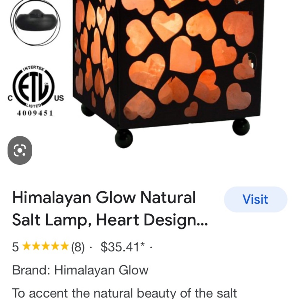 Natural salt lamp. Himalayan glow. New in box never opened.